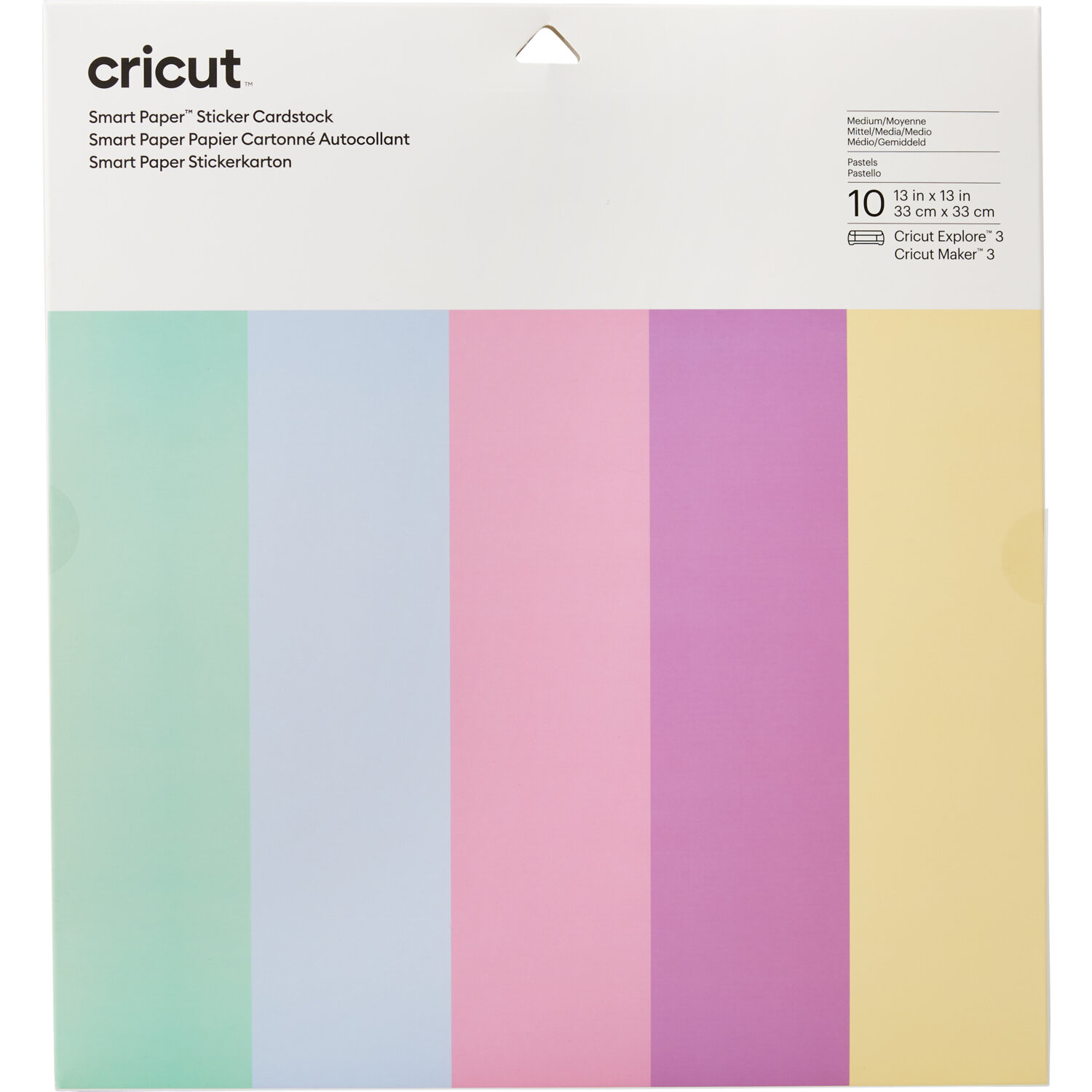 CRICUT 2008320 SMART ETİKET KARTON KAĞIT 33X33CM 10 SAYFA PASTEL RENKLER