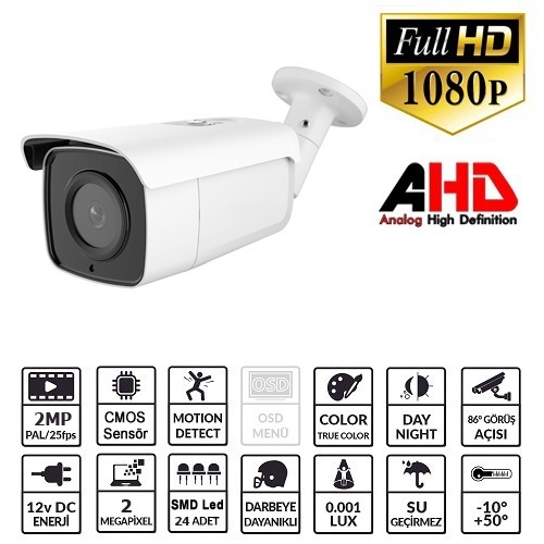 EZCOOL EZCOOL EZ-2010HD 2MP 2.8MM 24SMD AHD BULLET