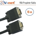 V-NET V-net  VGA 15m Video Projektör kablosu, Gold Plated