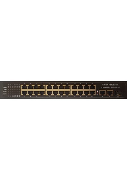 ODS ODS ODS-24P2U1S-300 24 PORT 10/100 24 PORT POE 2XGE UPLINK + 1 SFP 300W YONETILEMEZ SWITCH