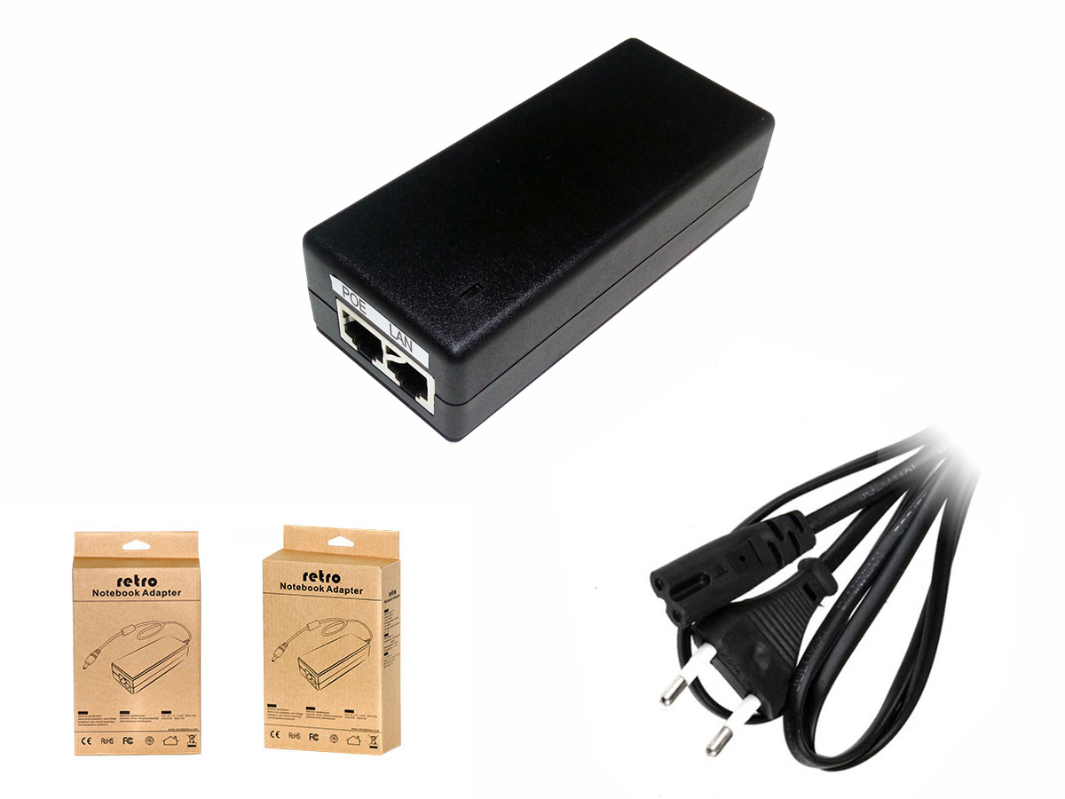 RETRO RETRO 48V 1A 48W Gigabit POE Adaptör + Injector