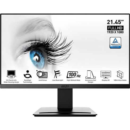 MSI 21.5" MSI PRO MP223 1ms 100Hz FHD HDMI D-Sub VA Flat Monitör