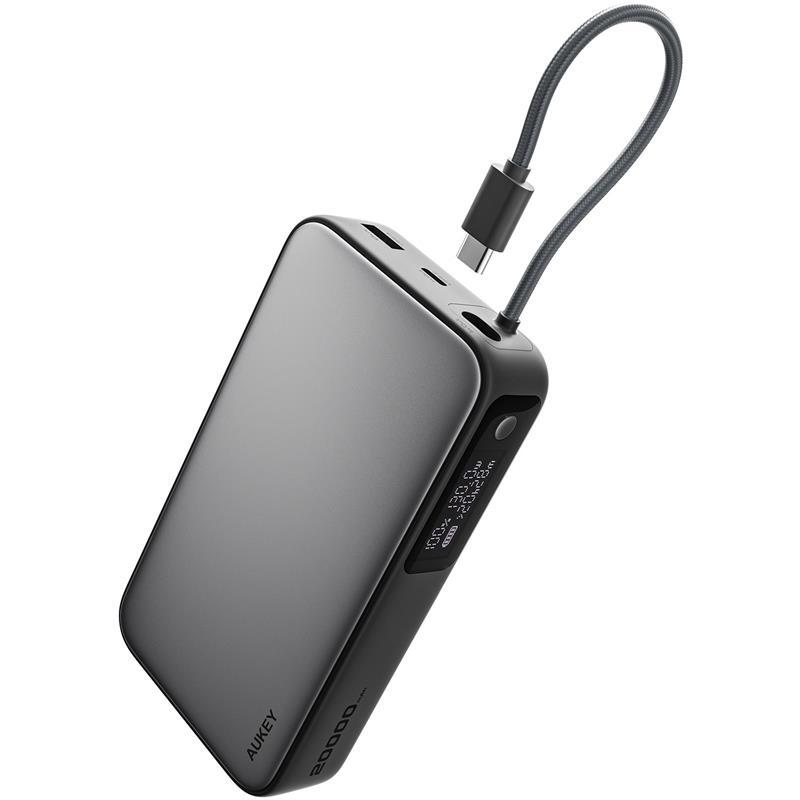 AUKEY AUKEY PB-Y48-GY 100W 20000 MAH PD DAHİLİ TYPE-C KABLOLU POWERBANK 