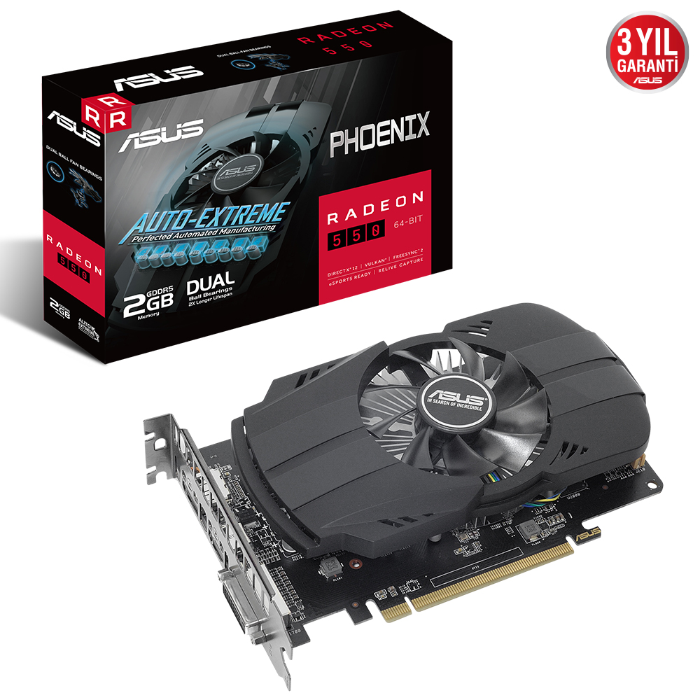 ASUS Asus 2GB PH-550-2G GDDR5 (64Bit) HDMI DVI 