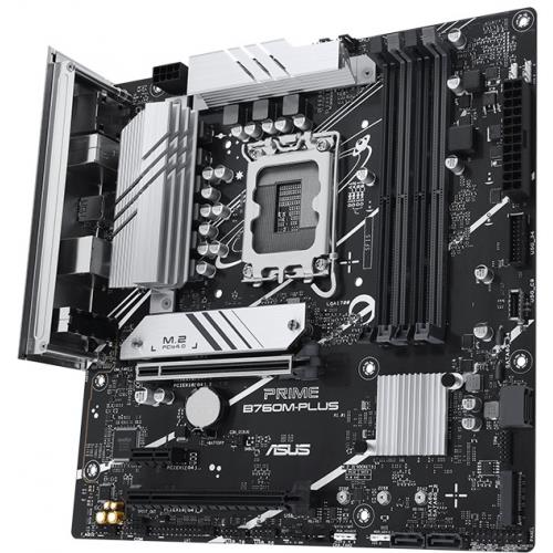 ASUS ASUS PRIME B760M-PLUS, 4xDDR5, 2x M.2, HDMI, DP, Type-C, 12-13-14.Nesil, LGA1700 Soket, Anakart-33745