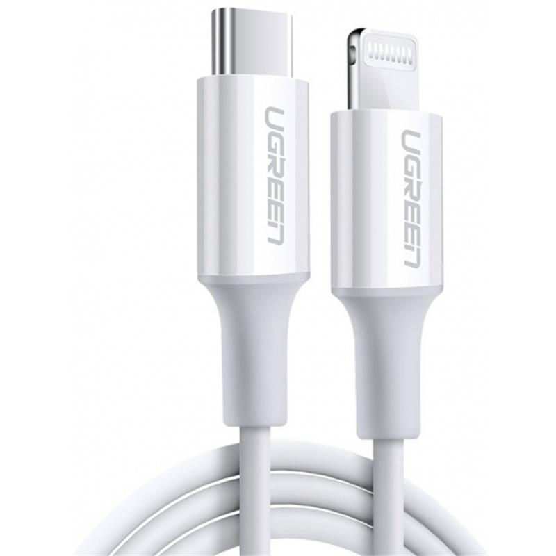 UGREEN UGREEN TYPE-C TO LIGHTNING 3A PD MFİ SERTİFİKALI HIZLI ŞARJ KABLOSU 1 MT BEYAZ 10493 