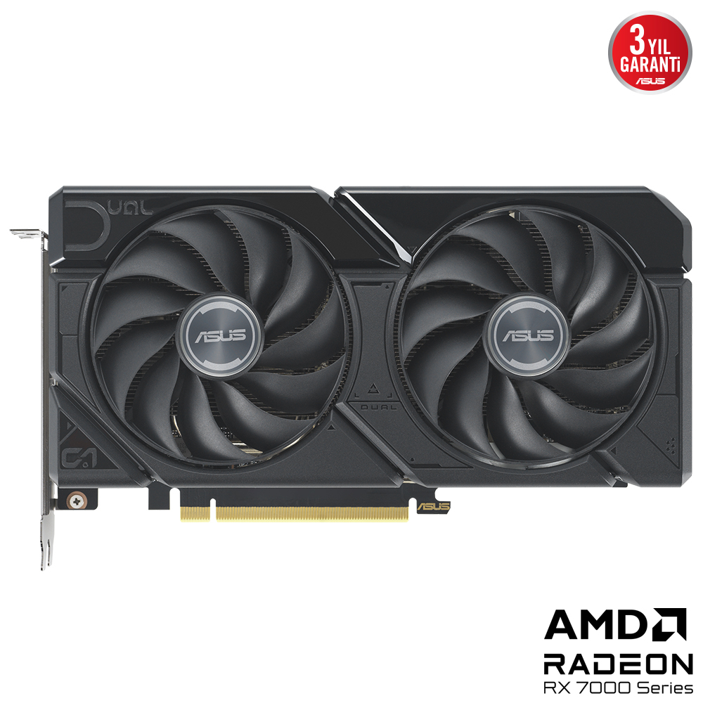 ASUS ASUS DUAL-RX7600XT-O16G 16GB GDDR6 HDMI DP 128BİT-34543