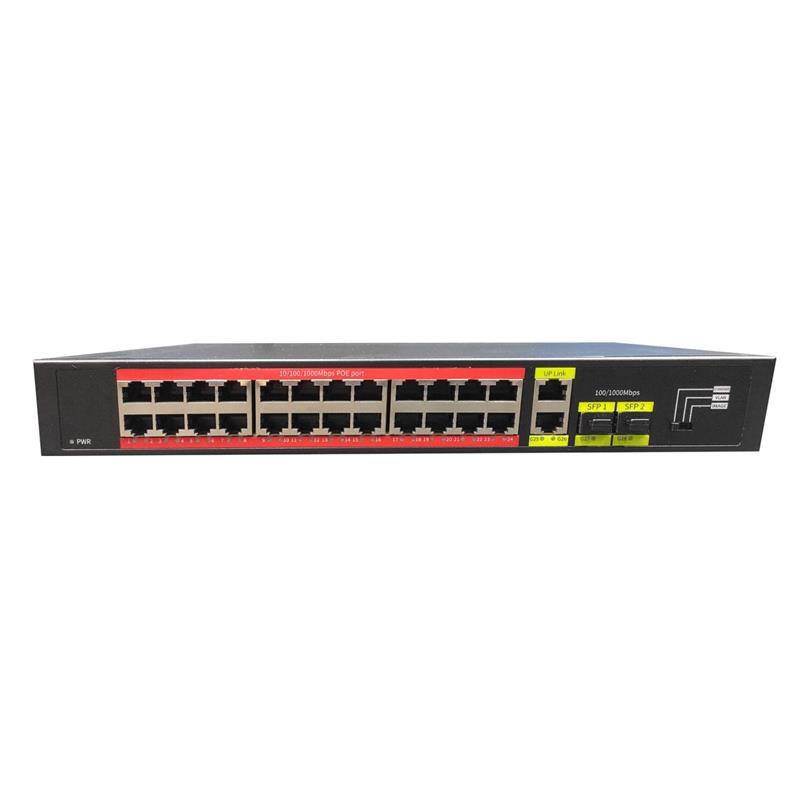 TIWOX TIWOX TP-G2422SFP-POE300W 24 PORT GIGABIT+2XGB RJ45/2XSFP UPLINK RACKMOUNT POE SWITCH 