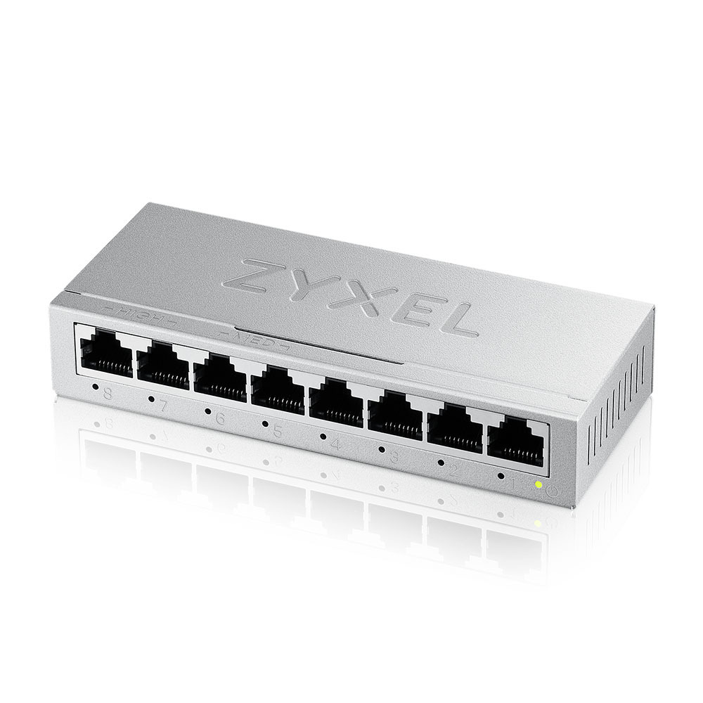 ZYXEL ZYXEL ZYXEL GS-108B V5 8 PORT 10/100/1000 MBPS METAL KASA MINI DESKTOP SWITCH