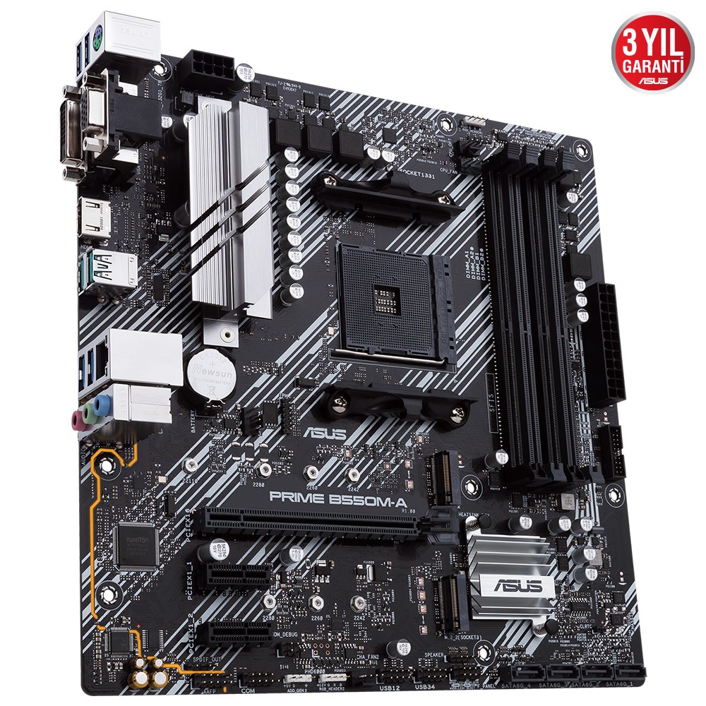 ASUS Asus Prime B550M-A AM4 Ryzen D4 Vga Dvi Hdmi