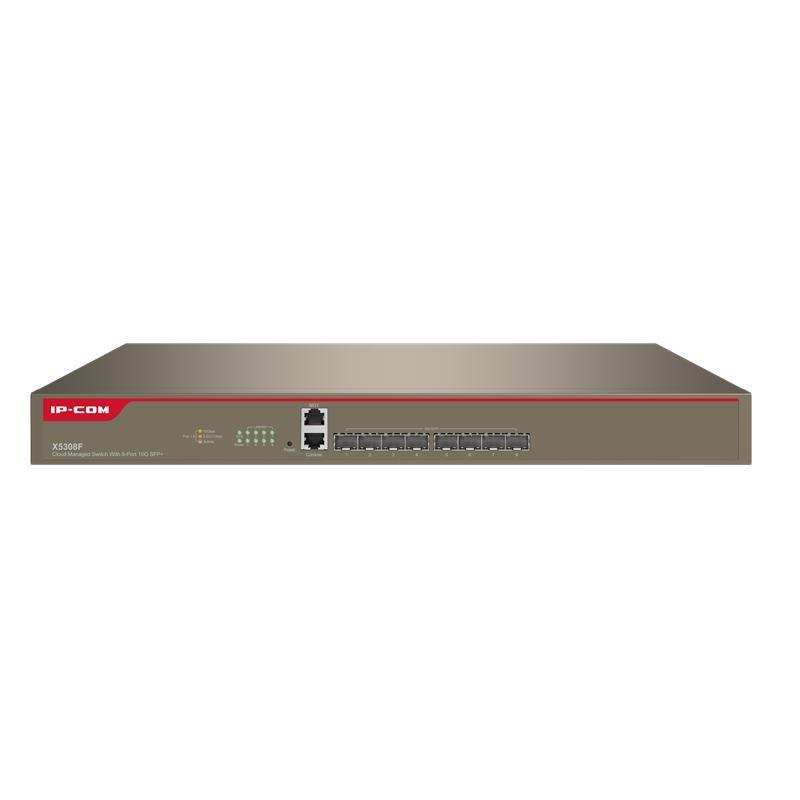 IP-COM IP-COM X5308F 8 PORT 10GB SFP+ 1X CONSOLE PORT CLOUD YÖNETİLEBİLİR L3 RACKMOUNT SWITCH 