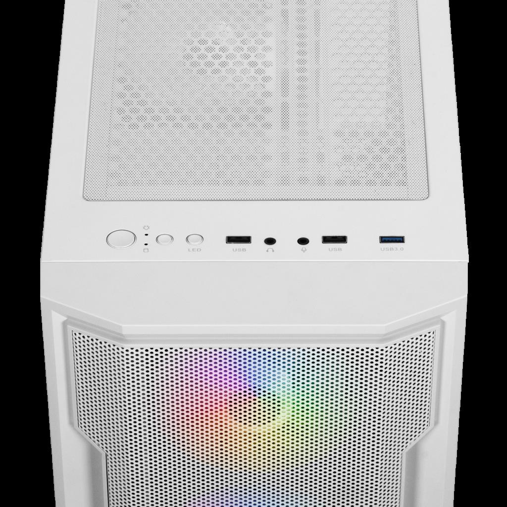 GAMDıAS GAMDIAS ATHENA M6 Lite WH, 850W, Tempered Glass, Mesh, ARGB, 80+ Bronze, ATX, White Edition, GAMING KASA-50259