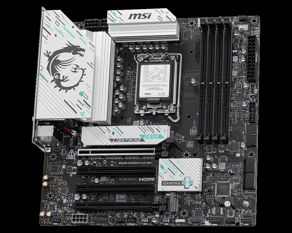 MSI MSI B860M GAMING PLUS WIFI SOKET 1851 DDR5 8600MHZ(OC) 3xM.2 1x TB4 HDMI DISPLAY 5G LAN WIFI 7 mATX-54409