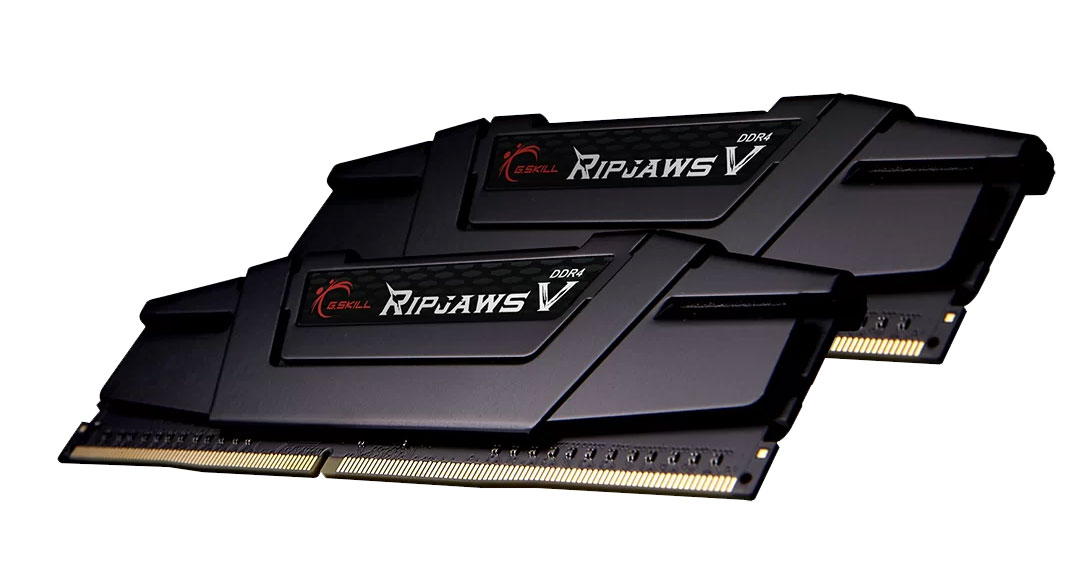 GSKILL 64 GB (2X32GB) DDR4 3600MHz GSKILL RIPJAWSV SIYAH CL18 (F4-3600C18D-64GVK)