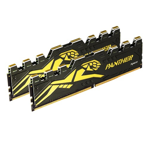 APACER Apacer Panther Black-Gold 32GB (2x16GB) 3200Mhz CL16 DDR4 Gaming Ram (AH4U32G32C28Y7GAA-2)