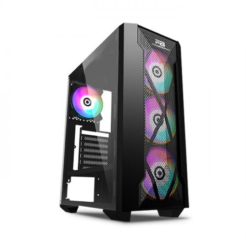 POWERBOOST PowerBoost VK-P1900B 500w USB 3.0 ATX Mesh Panel Fixed Rainbow Fan Siyah Kasa