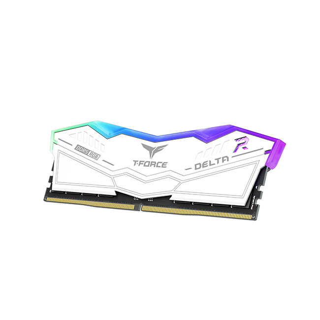 TEAM Team T-Force DELTA RGB White 32GB(2x16GB) 6400Mhz DDR5 Gaming Ram CL40 (FF4D532G6400HC40BDC01)