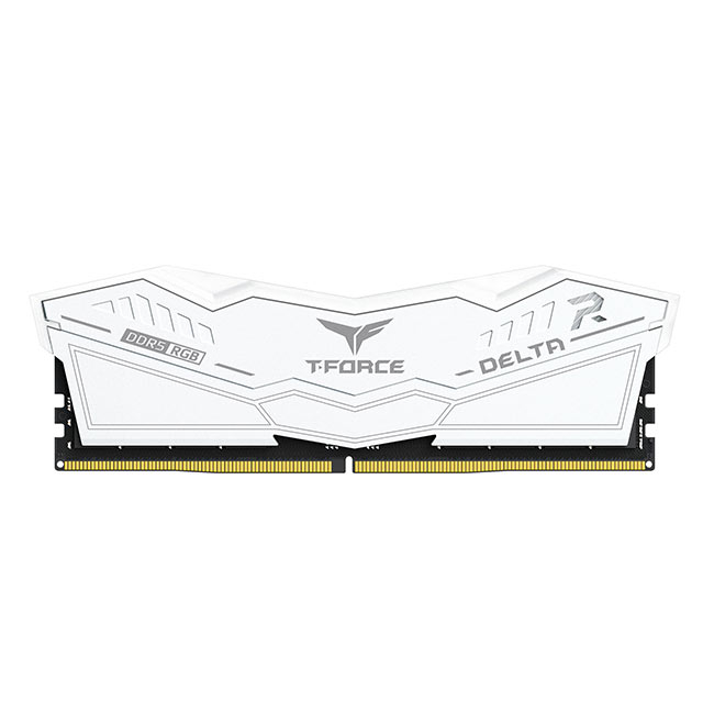 TEAM Team T-Force DELTA RGB White 32GB(2x16GB) 6400Mhz DDR5 Gaming Ram CL40 (FF4D532G6400HC40BDC01)-60817