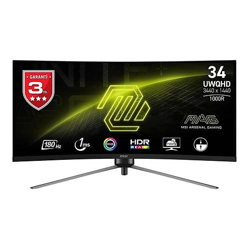 MSI MSI 34 MAG 345CQR CURVED VA 3440X1440 (WQHD) 21:9 180HZ 1MS GAMING MONITOR