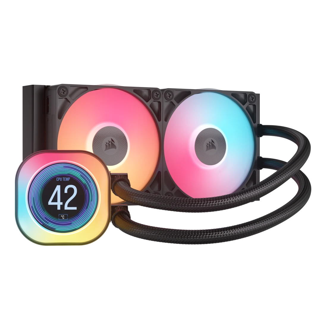 CORSAIR CORSAIR CW-9061022-WW ICUE LINK TITAN 240 RX LCD 240 mm RADYATÖR RGB AYDINLATMA SIVI CPU SOĞUTUCUSU (Intel 1700 Intel 1200 Intel