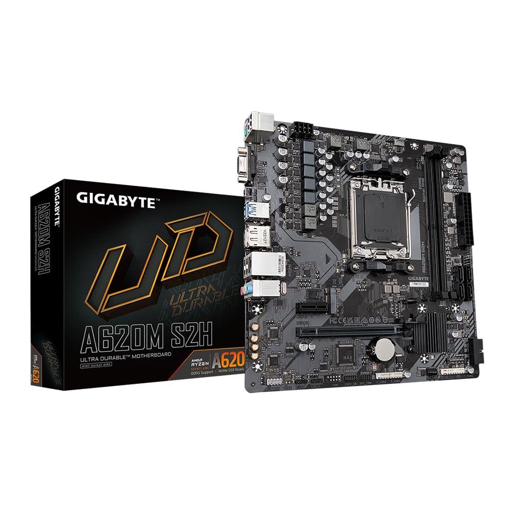GIGABYTE Gigabyte A620M S2H 6400mhz(OC) M.2 AM5 mATX DDR5 Anakart-45004