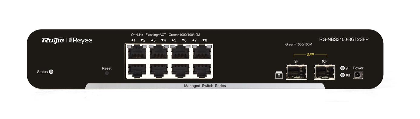 REYEE RUİJİE RG-NBS3100-8GT2SFP 8XGE-2XGE/SFP YÖNETİLEBİLİR F.GİGABİT NETWORK SWİTCH
