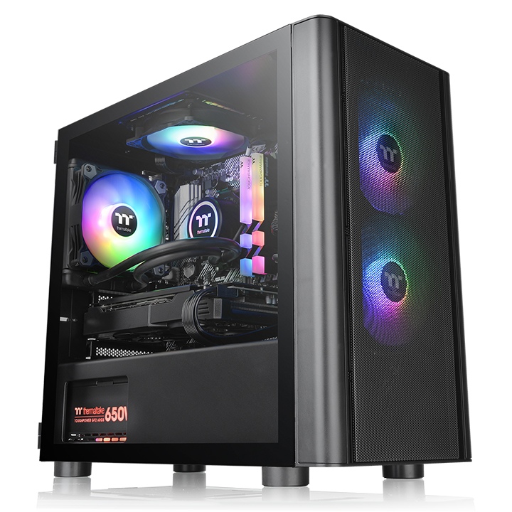 THERMALTAKE Thermaltake V150 Breeze TG 3x120 mm ARGB Fanlı MicroATX Oyuncu Kasası