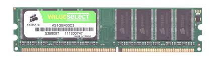 CORSAIR Corsair Value DDR-400Mhz 1GB PC3200 DIMM
