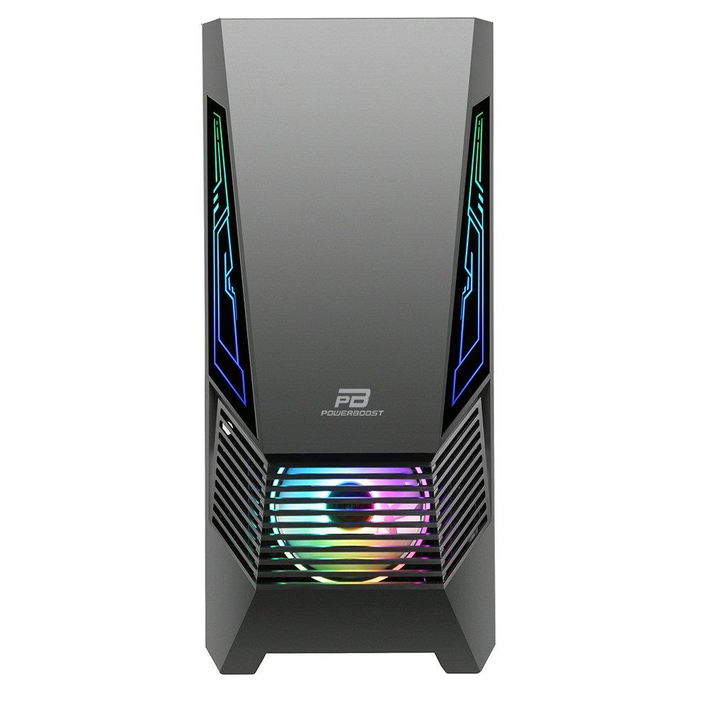 POWERBOOST  VK-G2051S USB 3.0 ATX, ARGB Fan ve Stirp Siyah Kasa (PSU Yok)