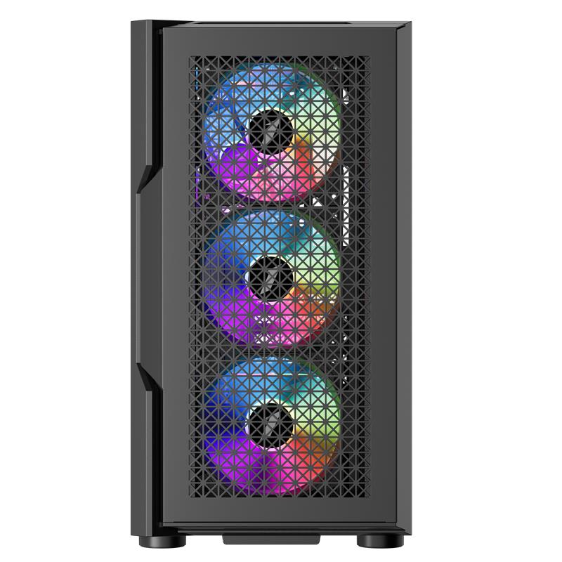 1ST PLAYER 1ST PLAYER TRILOBITE T7 SİYAH 750W 80+ ARGB 4X12CM FAN TEMPERLİ CAM MESH USB 3.0 ATX KASA -49077