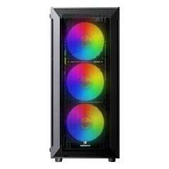 GAMEBOOSTER GAMEBOOSTER GameBooster RAIDER E651B 650W 80+ WHITE USB 3.0 Mesh 4*Rainbow Fanlı Mid-T E-ATX Gaming Siyah Kasa-62043