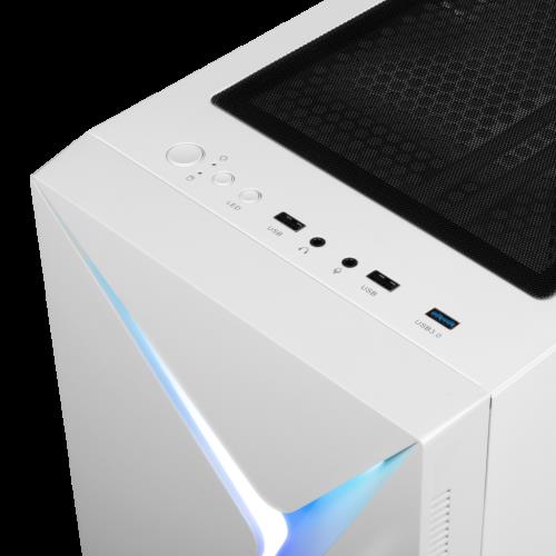 GAMDıAS GAMDIAS ARGUS E4 Elite WH, 600W, Tempered Glass, ARGB, ATX, 80+ Bronze, White Edition, GAMING KASA-53583