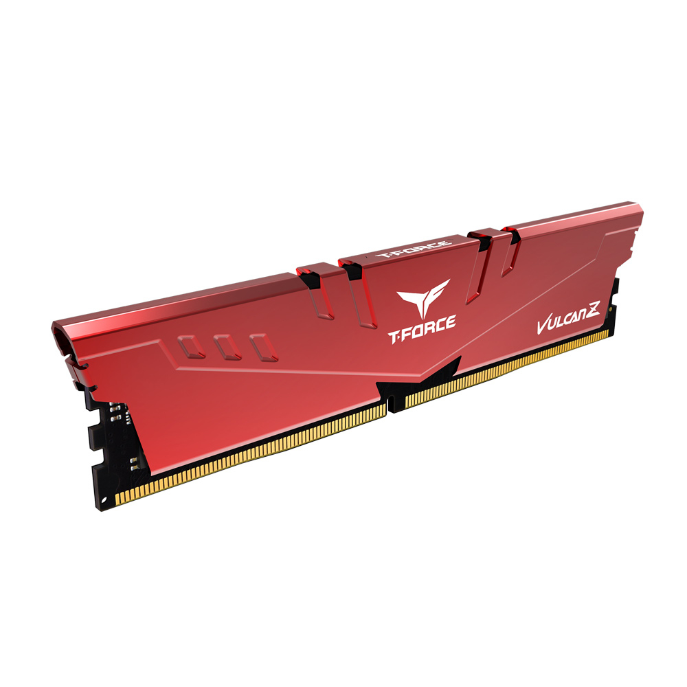 TEAM Team T-Force Vulcan Z Red 16GB(2x8GB) 3200Mhz CL16 DDR4 Gaming Ram (TLZRD416G3200HC16FDC01)-32384
