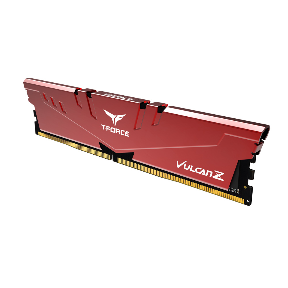 TEAM Team T-Force Vulcan Z Red 16GB(2x8GB) 3200Mhz CL16 DDR4 Gaming Ram (TLZRD416G3200HC16FDC01)-32385