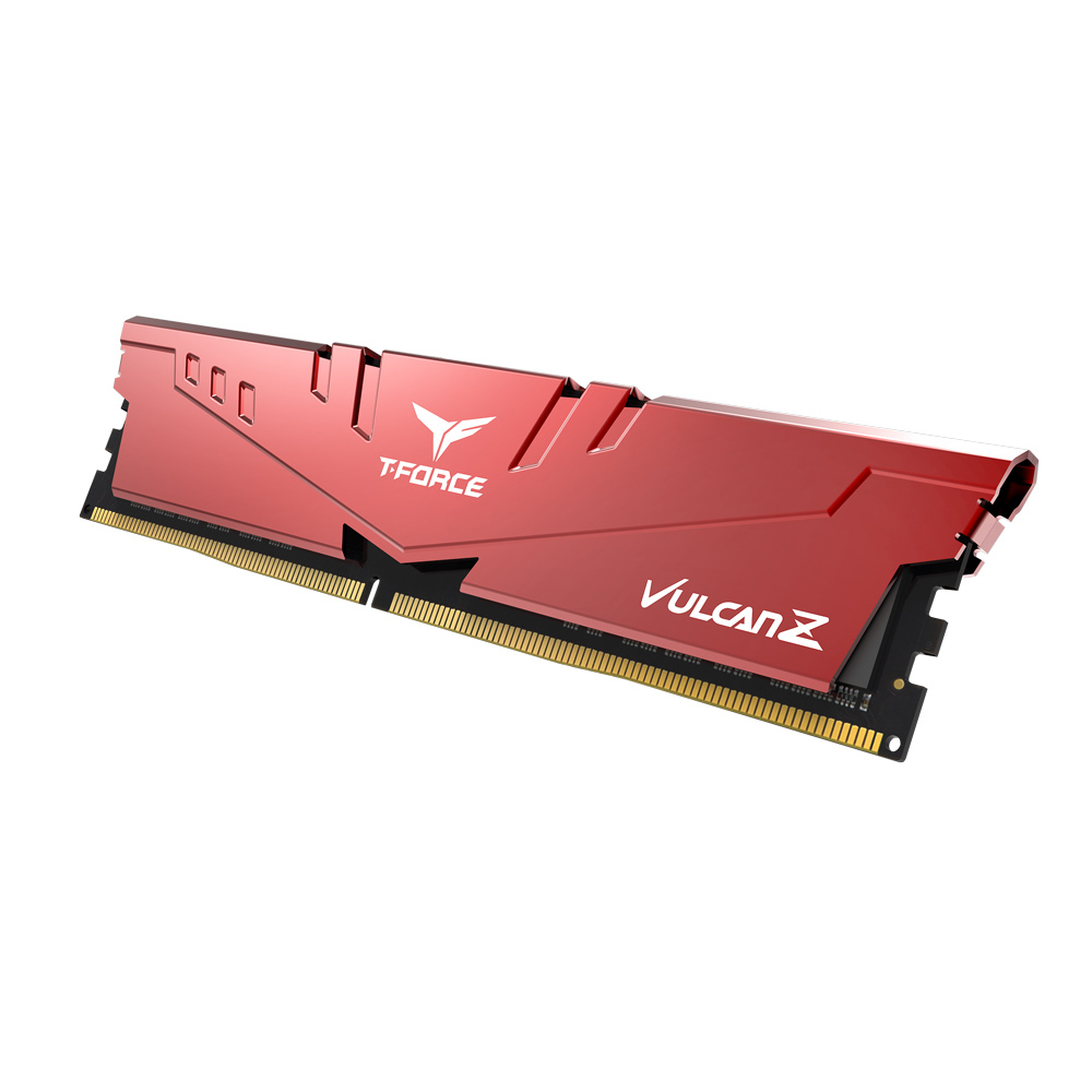 TEAM Team T-Force Vulcan Z Red 16GB(2x8GB) 3200Mhz CL16 DDR4 Gaming Ram (TLZRD416G3200HC16FDC01)-32386