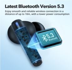 TAOTRONICS IPX5 Suya Dayanıklı Bluetooth 5.3 ENC USB-C Şarjlı TWS Kulaklık-56753
