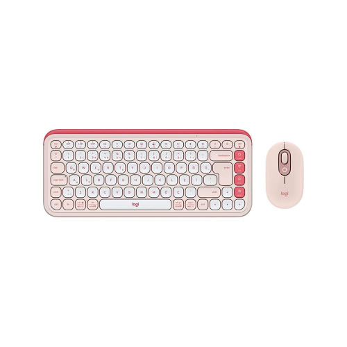 LOGITECH LOGITECH POP ICON COMBO, Rose-Beyaz, 920-013077, Kablosuz, Türkçe Q, Klavye Mouse Set