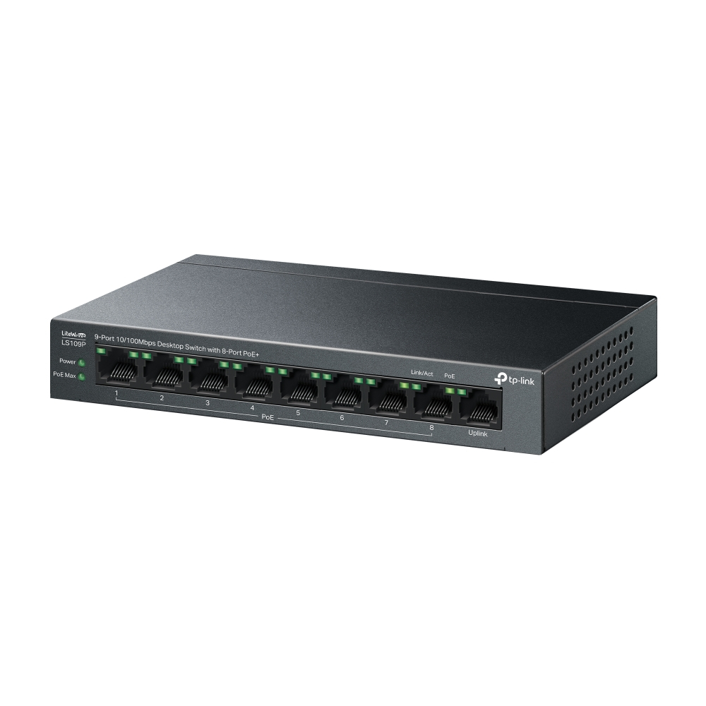 TP-LINK TP-LINK LS109P 9PORT 10/100 POE SWITCH-32436