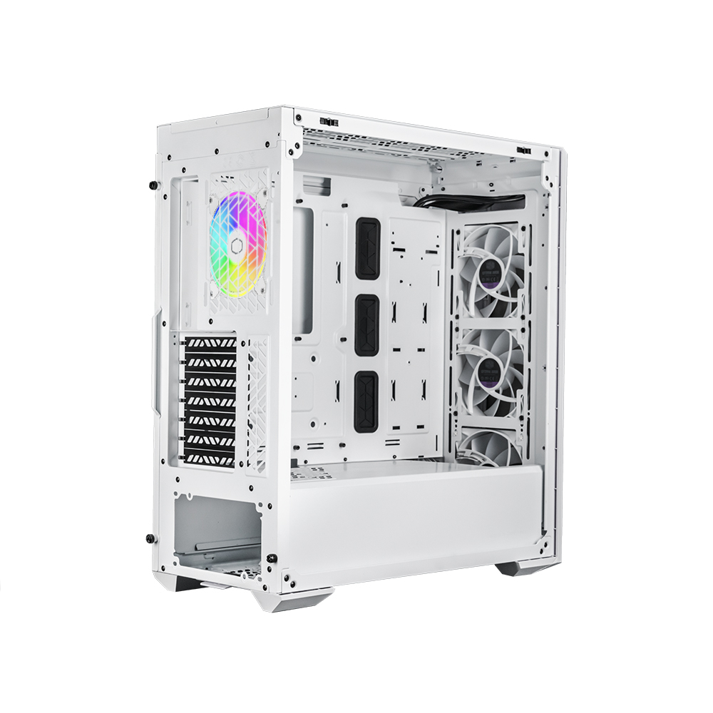 COOLERMASTER CM MasterBox 520 Beyaz Tempered Glass ARGB 4x120mm Fanlı, Mesh Ön Panel Pencereli MidTower Kasa-58215