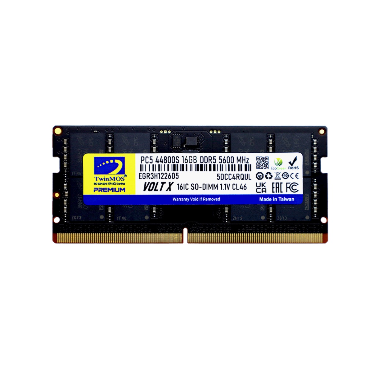 TWINMOS Twinmos Sodimm 16GB 5600MHz DDR5 CL46 Notebook Bellek (TMD516GB5600S46)
