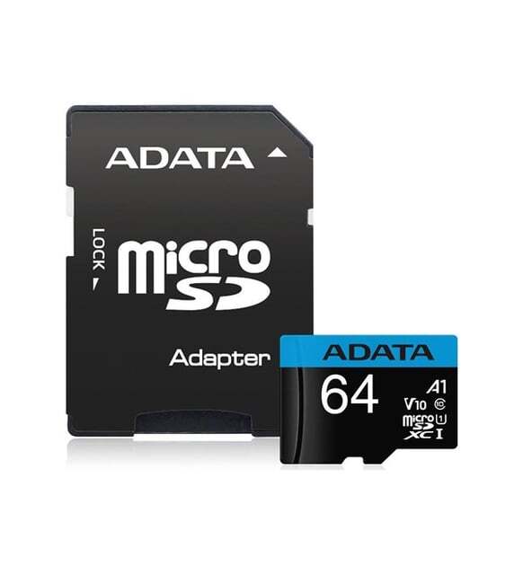 ADATA ADATA AUSDX64GUICL10A1-RA1 PREMIER 64GB 100MB/s CLASS10 A1 ADAPTÖRLÜ MICROSDHC HAFIZA KARTI-58622