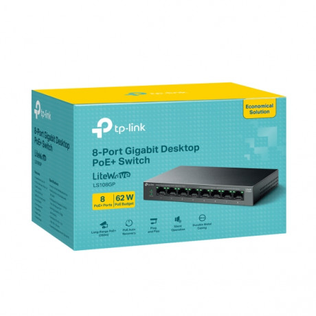 TP-LINK TP-LINK LS108GP 8PORT GIGABIT DESKTOP SWITCH-34723