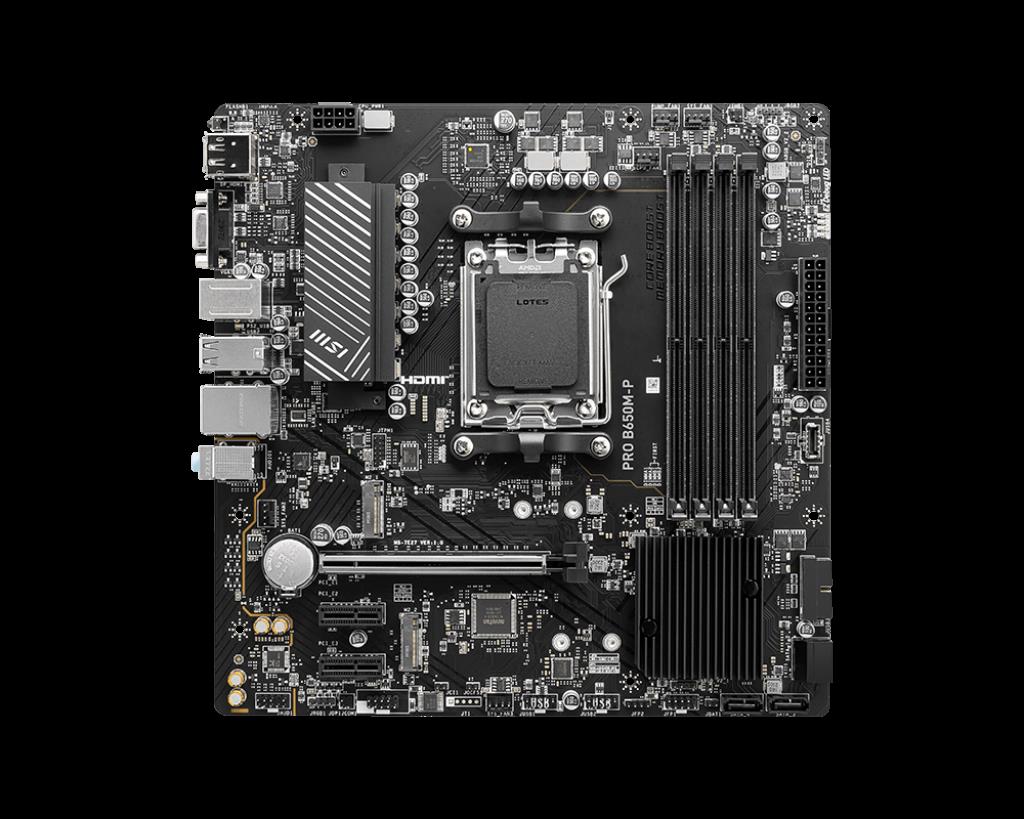 MSI MSI MB PRO B650M-P AM5 DDR5 6000MHZ(OC) HDMI DP VGA 2X M.2 USB3.2 2.5G LAN MATX-28498