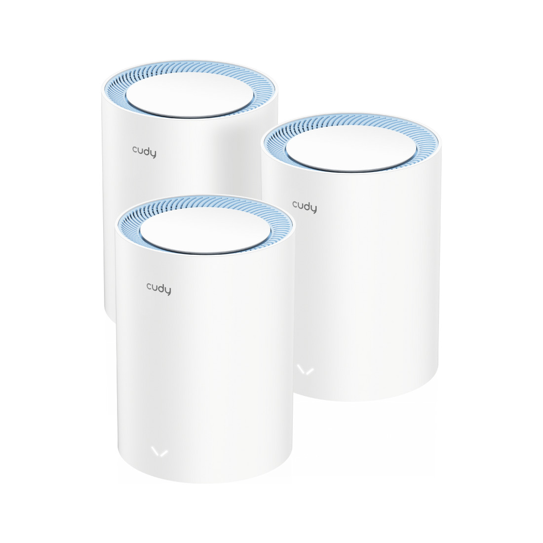 CUDY M1200 3-Pack AC1200Mbps 2.4GHz/5GHz AP/RE/WISP MU-MIMO Kablosuz 3'lü Mesh Wi-Fi Sistemi