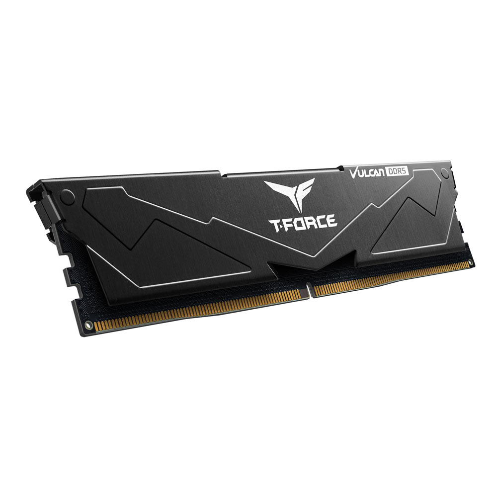 TEAM Team T-Force Vulcan Black 16GB 1x16GB 6000Mhz DDR5 CL38 Gaming Ram (FLBD516G6000HC38G01)-59704