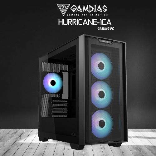 GAMDıAS GAMDIAS HURRICANE-1CA, RYZEN 9 7900, 32Gb DDR5 Ram, 1Tb NVMe SSD, 8Gb GDDR6 RTX4060 Ekran Kartı, 750W Kasa, Free Dos GAMING PC
