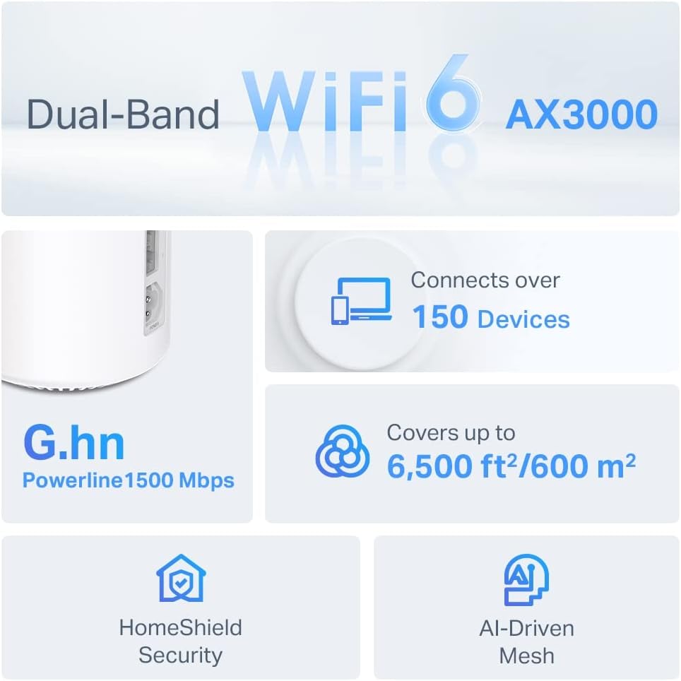 TP-LINK TP-LINK Deco PX50(3-pack) AX3000+G1500 WholeHomeWi-27263