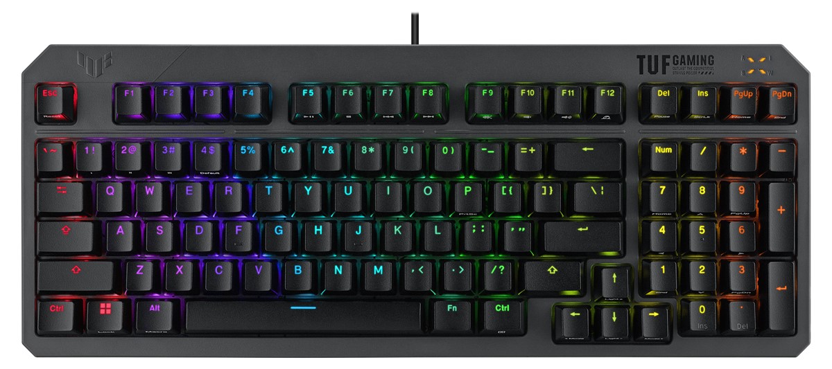 ASUS ASUS TUF GAMING K3 RD/TR GEN II TURKCE OYUNCU KLAVYESI BILEK DESTEGI SUYA VE TOZA DAYANIKLI RED SWITCH