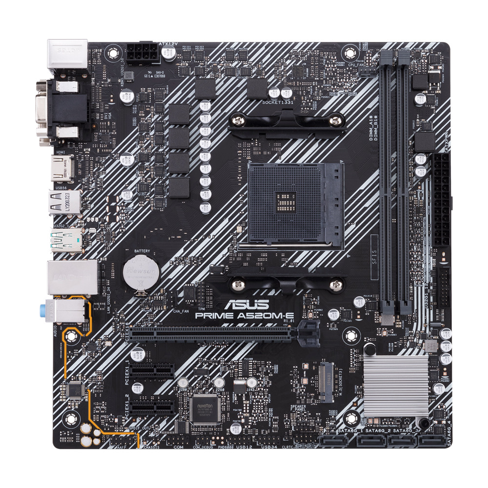ASUS ASUS PRIME A520M-E CSM AMD A520 AM4 DDR4 4400 HDMI DVI VGA M2 USB3.2 mATX ASUS 5X PROTECTION III Ücretsiz Uzaktan Yönetim Yazılı-60634