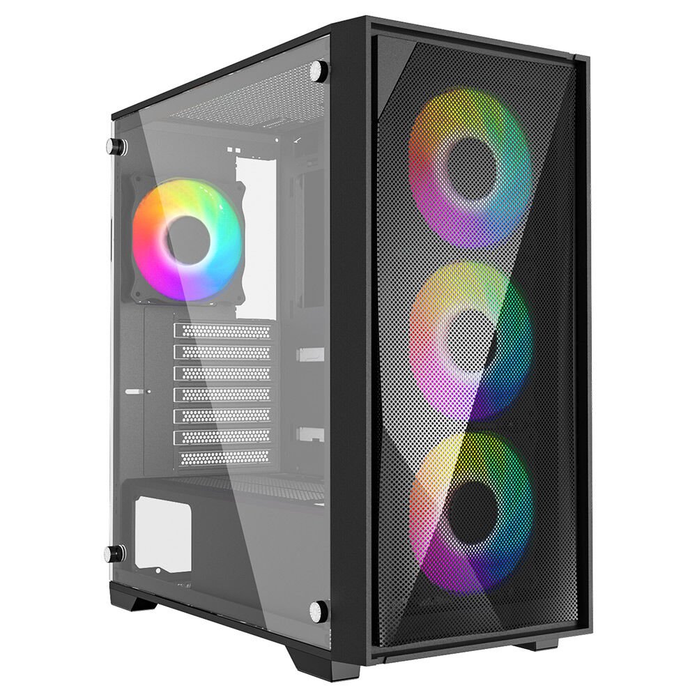 POWERBOOST PowerBoost PB-P711B USB 3.0 Mesh ARGB Fanlı Gaming Siyah Kasa